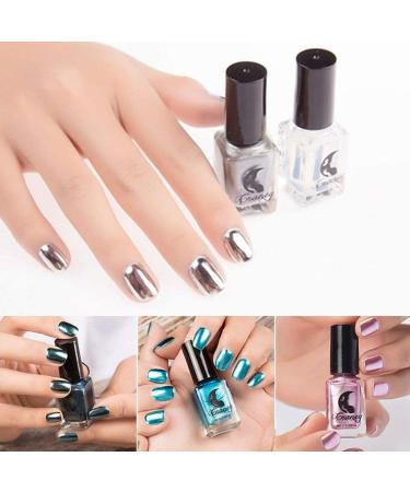 Mirror Nail Polish Long Lasting Metallic Nail Varnish 6ml Quick Drying Gel Polish Metallic Gel Nail Varnish - Buy Online on SooperMarket.com