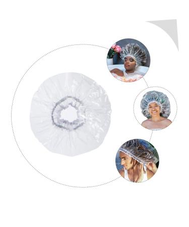 Transparent Plastic Shower Cap for Men and Women - Salon Bathing Head Cover - Buy Online on SooperMarket.com