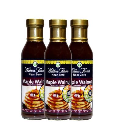 3 x 355ml | Walden Farms Near Zero Calorie Maple Walnut Flavoured Syrup 355ml | Guilt Free | Gluten Free | Dairy Free | 3 Pack