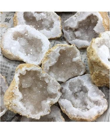 Natural Crystal Rough Natural White Agate Geode Slice Quartz Crystal Cluster MineralsCrystal Home Decoration for Decoration Stone Generator HOMEZHOU 2pcs - Buy Online on SooperMarket.com