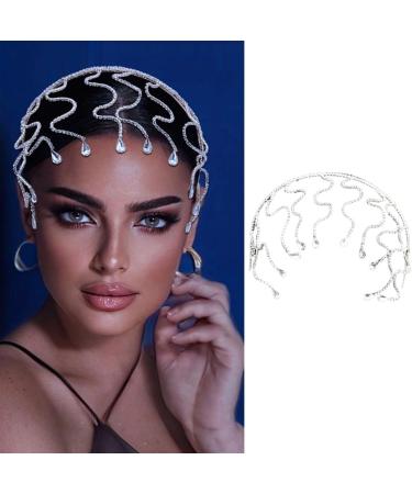 JSGHGDF Crystal Bridal Headband Wedding MedusaHeadband Snake RhinestoneSnake Headband Snake HeadChain MedusaCrown Headpiece Gold - Buy Online on SooperMarket.com