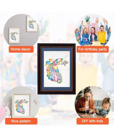 WEBEEDY Quilling Kit for Adults - DIY Paper Filigree Painting Set with Tools for Handmade Wall Art Decor - Unicorn Theme - Creative Gift Idea - Buy Online on SooperMarket.com