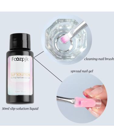 Poly Extension Gel Nail Kit - Clear White Pink Builder Gel with Slip Solution & Dual Forms | Home Manicure Starter Set - Buy Online on SooperMarket.com