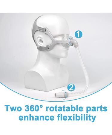 2 Packs Respironics Wisp Replacement Tube Assembly - Short Tube, Elbow, Swivel - Medihealer CPAP Supplies - Buy Online on SooperMarket.com