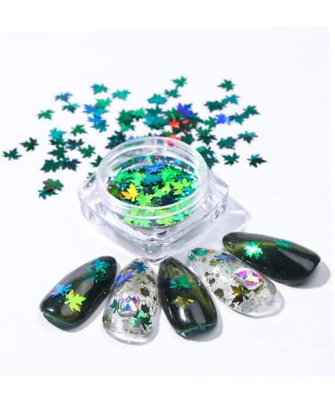 Maple Leaf Nail Art Sequins Maple Leaf Nail Glitters Stickers Autumn Nail Sequins for Nail Art 4 Colors - Buy Online on SooperMarket.com