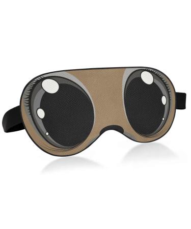 Haskirky Light Blocking Eye Mask Breathable and Adjustable Adult Men and Women Travel on Business Trips Yoga Meditation Light Smooth Comfortable Eye Mask Office Deep Sleep Goodies Bear with Big Eye