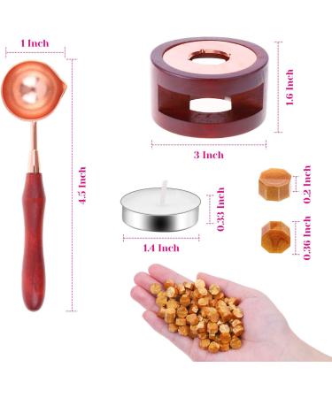 Sealing Wax  Paxcoo 312pcs Sealing Wax Kit with Wax Seal Beads  Wax Seal Warmer  Wax Spoon and Tealight Candles for Wax Stamp Letter Sealing Gold - Buy Online on SooperMarket.com