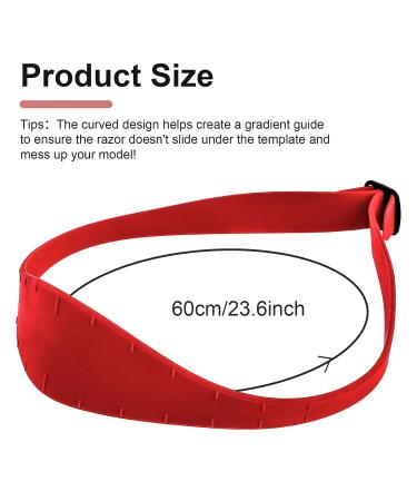 Adjustable Haircut Band & Hair Trimming Stencil - Professional Neckline Shaving Template for Home & Salon Use (Red) - Buy Online on SooperMarket.com