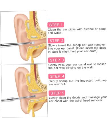 Stainless Steel Ear Spoon Set - 3pcs Ear Cleaner Kit for Ear Wax Removal - Buy Online on SooperMarket.com