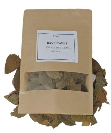Maui Whole Dried Bay Leaves 2 oz - Fresh & Natural Full Leaf - Non-GMO (New Packaging) - Buy Online on SooperMarket.com