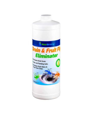 Fruit Fly Drain Treatment | Drain Fly Eliminator | All-Natural Eliminates Gnats Sewer Flies and More - Works in All Drains - 32 Fl Oz