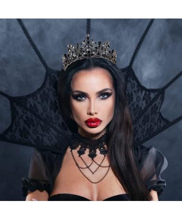 Kamirola Crystal Princess Crown Tiara for Women and Girls - KC Gold & Black - Buy Online on SooperMarket.com