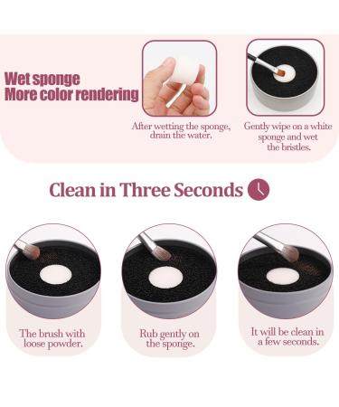 3 in 1 Makeup Brush Cleaning Set - Professional Silicone Cleaner Mat & Washing Bowl | Multifunctional Drying Basket - 150ml/5.12fl.oz - Pink - Buy Online on SooperMarket.com