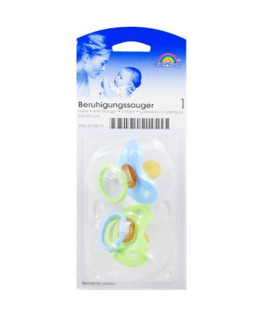 SACRED PACIFIER Cherry Lat.0-6 M.past./bl./gr. 2 pcs