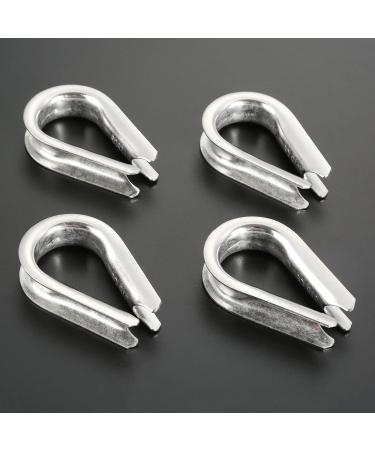 4Pcs 1/2 Wire Rope Chain Thimble Set - Boat Rigging Anchor Splicing | 316 Stainless Steel - Buy Online on SooperMarket.com