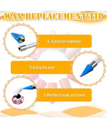 HLELU 16 Pieces Nail Rhinestones Picker Replacement Tips for Nail Dotting Pen to Pick Up Nail Gem Jewelry - Buy Online on SooperMarket.com