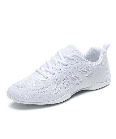 Women Cheerleading Shoes Jazz Yoga Training Shoes Girls Cheerleading Shoes Dance Shoes Gymnastics Outdoor Sports Shoes Troches 38 EU White 6