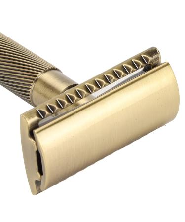 Buy Men's Facial Razors - Interchangeable Blade Double Edge Safety Trimmer Reusable Alloy with Non-Slip Grip - Buy Online on SooperMarket.com