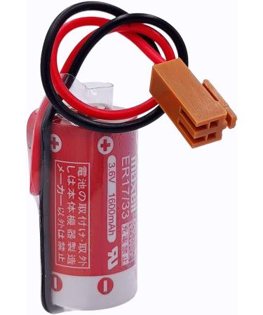 Buy ER17/33 3.6V 1600mAh 2/3A Non-Rechargeable Battery - Pack of 15 for PLC Industrial Control 2-Pin Brown Plug - International Shipping Available - Buy Online on SooperMarket.com