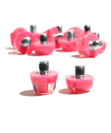 Gen rico Rubber Cleats with 2 Keys for Soccer Shoes 14 TPU Football Studs Standard Thread Fluorescent Pink
