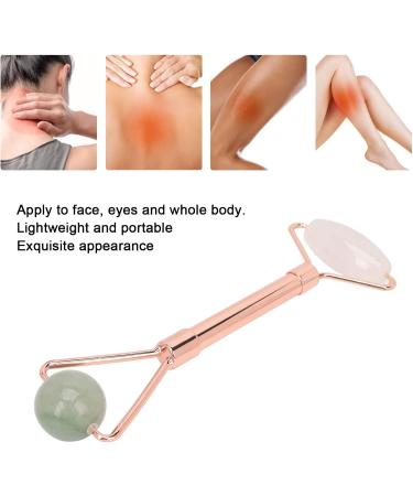 Double Headed Jade Face Roller - Relieve Wrinkles & Soothe Skin | Portable Massage Tool for Facial & Neck Care - Buy Online on SooperMarket.com