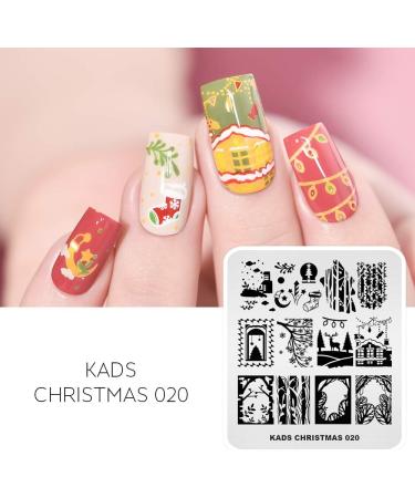 Alexnailart Christmas Halloween Nail Stamping Plate (CHRISTMAS 020) Manicure Templates for Festive Nail Art Designs - Buy Online on SooperMarket.com