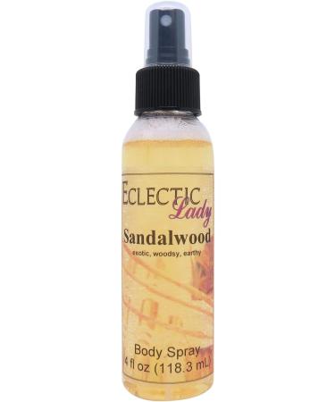 Sandalwood Body Spray Body Mist for Women with Clean Light & Gentle Fragrance Long Lasting Perfume with Comforting Scent for Men & Women Cologne with Soft Subtle Aroma For Daily Use Regular Strength 4 Fl Oz (Pack of 1)