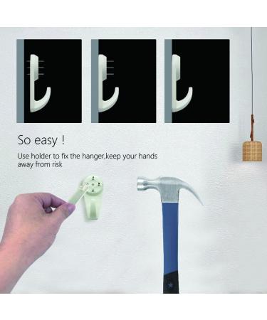 Invisible Nail Concrete Wall Hooks 25pcs - Non-Trace Picture Hangers for Concrete and Drywall - Medium Size - Buy Online on SooperMarket.com