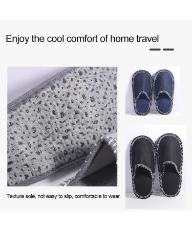 Buy Tumnea Felt Slippers Set - 6 Pairs for Guests | Stylish Comfortable Fleece House Slippers for Hotels & Travel - Buy Online on SooperMarket.com