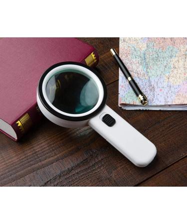 Mity rain 30X Magnifying Glass with LED Light - High Power Handheld Lighted Magnifier with Large Double Glass Lens Led Magnifiers - Buy Online on SooperMarket.com