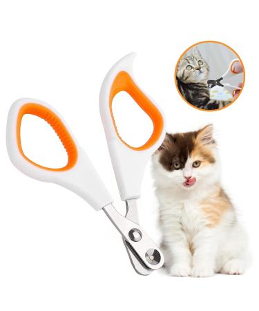 1Pcs Cat Claw Clipper Cat Nail Clippers with Safety Guard Trim Your Pets' Nails for Kittens Rabbits Hamsters Birds and Other Small Animals at Home and Pet Shop Non Slip Nail Care