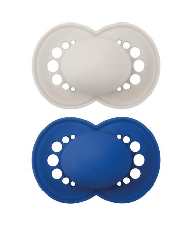 MAM Original Matte Baby Pacifier  Nipple Shape Helps Promote Healthy Oral Development  Sterilizer Case  Unisex  16+  2 Count (Pack of 1) Unisex 1 2 Count (Pack of 1)