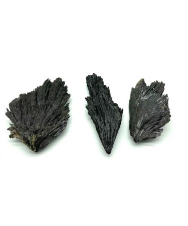 3pc Natural Crystal Stone Black Kyanite for Home Decoration Room Decoration Stone Mineral Specimen