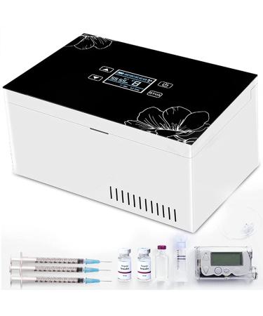 Insulin Cooler a Portable Insulin Cool Box for Medicines Mini Smart Electric Refrigerator Cooler Bag Thermostat Below 2 C- 25 C 1*Battery 1battery