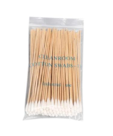 WT-DDJJK Cleaning Swabs 100/200pcs 6 inch Long Wooden Handle Cotton Swab Cleaning Stick Applicator