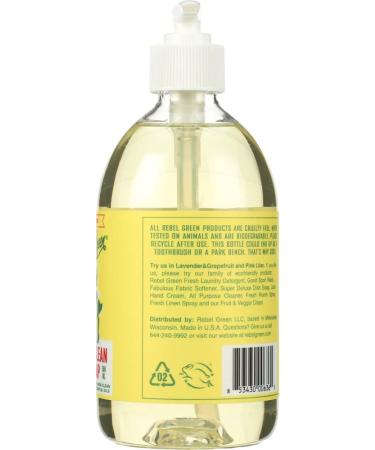 Rebel Green Hand Soap - Peppermint Lemon 16.89 oz | Natural & Eco-Friendly - Buy Online on SooperMarket.com