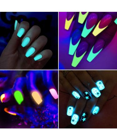 Glow in The Dark Pigment Powder Set - Pack of 24 Neon Color Changing Luminous Powder for Epoxy Resin, DIY Crafts, Nail Art & Halloween Party - Buy Online on SooperMarket.com