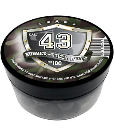 Hard Mix Rubber Steel Balls .43 Cal - 100 Count | 1.8 Grams Projectiles for Self Home Defense Pistols - Buy Online on SooperMarket.com