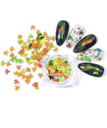Maple Leaf Nail Art Sequins Maple Leaf Nail Glitters Stickers Autumn Nail Sequins for Nail Art 4 Colors - Buy Online on SooperMarket.com