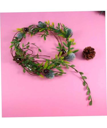 HAPINARY Pine Cone Garland Bridal Flower Headband Garland Crown Headpiece Xmas Leaves Wreath Pine Cone Headband Pine Cone Crown Holiday Rattan Wreat Seaside Resort Hair Christmas Flower - Buy Online on SooperMarket.com