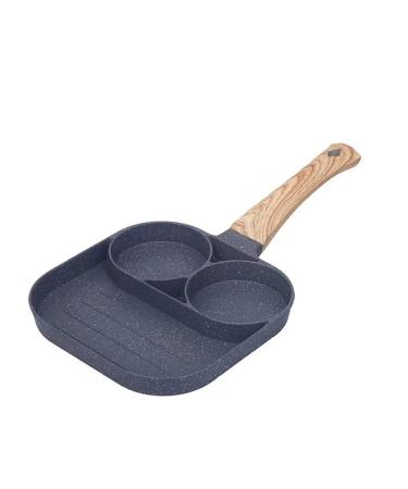 LAKEINX Pan Frying Pot Pan Steak Egg Pancake Thickened Omelet Pan Wooden Handle Pan for Kitchen Utensils