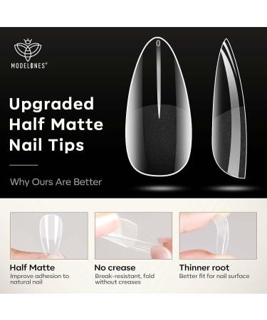 Modelones Nail Tips and Glue Gel Kit with Nail Lamp - 4 in 1 Upgraded Gel x Nail Kit for Fast Nail Extensions | Valentine's Gift for Women - Buy Online on SooperMarket.com