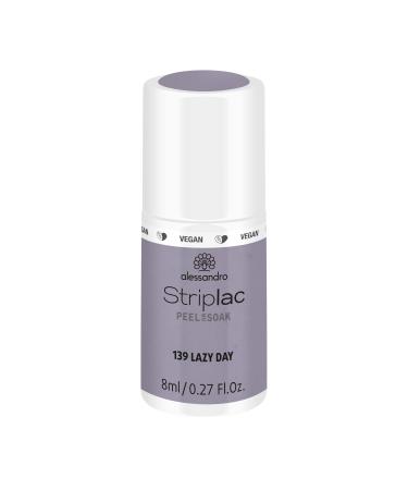 Alessandro Striplac UV nail polish Lazy Day-gentle and long-lasting-easy distance thanks to peel-off technology-vegan and free of animal testing-8 ml