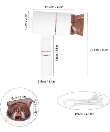Foldable Travel Hair Dryer 3 Gear 1000W Travel Blow Dryer Temperature Control for Travel Salon(US Plug 110V) - Buy Online on SooperMarket.com