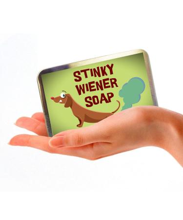Gears Out Stinky Wiener Soap Bar Gift Set | Coffee Scented Soap for Men | Unique Stocking Stuffers & White Elephant Gifts for Dog Lovers - Buy Online on SooperMarket.com