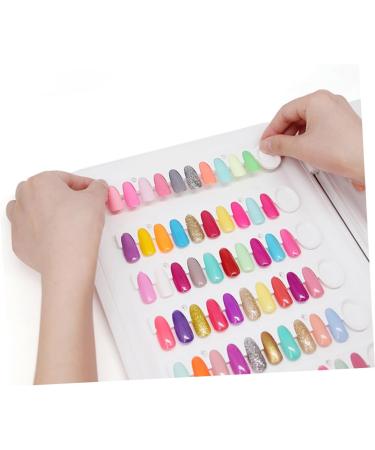minkissy 1pc Nail Color Book Nail Color Chart Display Nail Color Display Board Salon Nail Color Plate Nail Polish Color Chart Nail Color Display Plate Accessories Manicure Abs White - Buy Online on SooperMarket.com