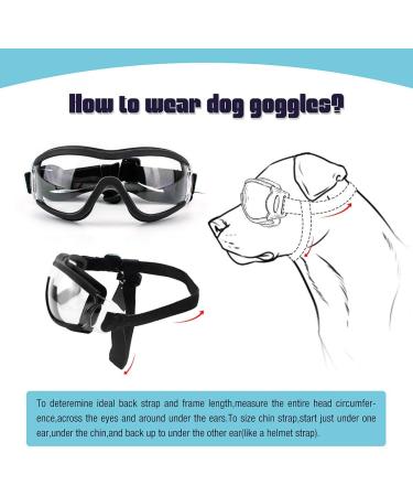 PETLESO Dog Goggles Large Eye Protection Dog Sunglasses for Middle/Large Dogs Clear - Buy Online on SooperMarket.com