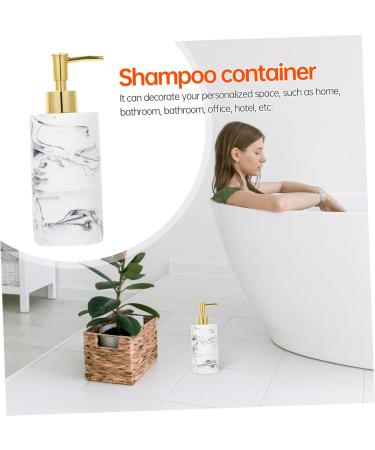 PRETYZOOM 1pc Simple Storage Decorative Bath Lovely Press-Type Liquids Shower Resin Supply Replacement Use White 19.00X7.00X7.00CM - Buy Online on SooperMarket.com