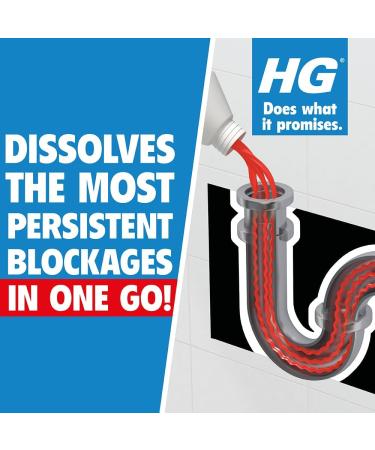 HG Drain and Plug Unblocker Effectively Removes Blockages Liquid Cleaner for Blocked Drain Pipes in Sinks or Shower Traps X2 Treatments 1L (Pack of 2) 1 l (Pack of 2) Drain and Plug Unblocker 1 l - Buy Online on SooperMarket.com