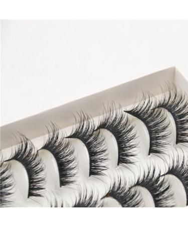 Clearance!Sumen 10 Pair Thick Long Black Cross False Eyelashes Makeup Eye Lash Extension - Buy Online on SooperMarket.com